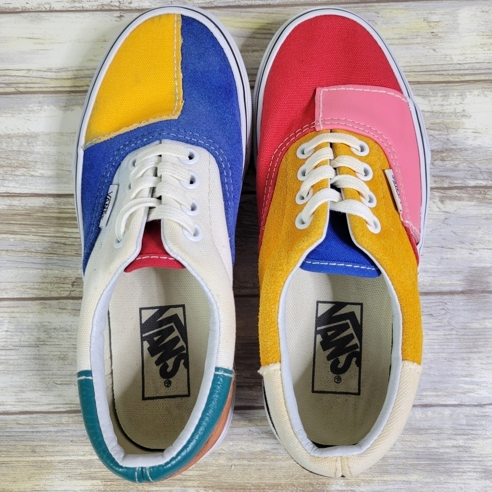VANS Patchwork Era Color Block Multicolored Lace … - image 6